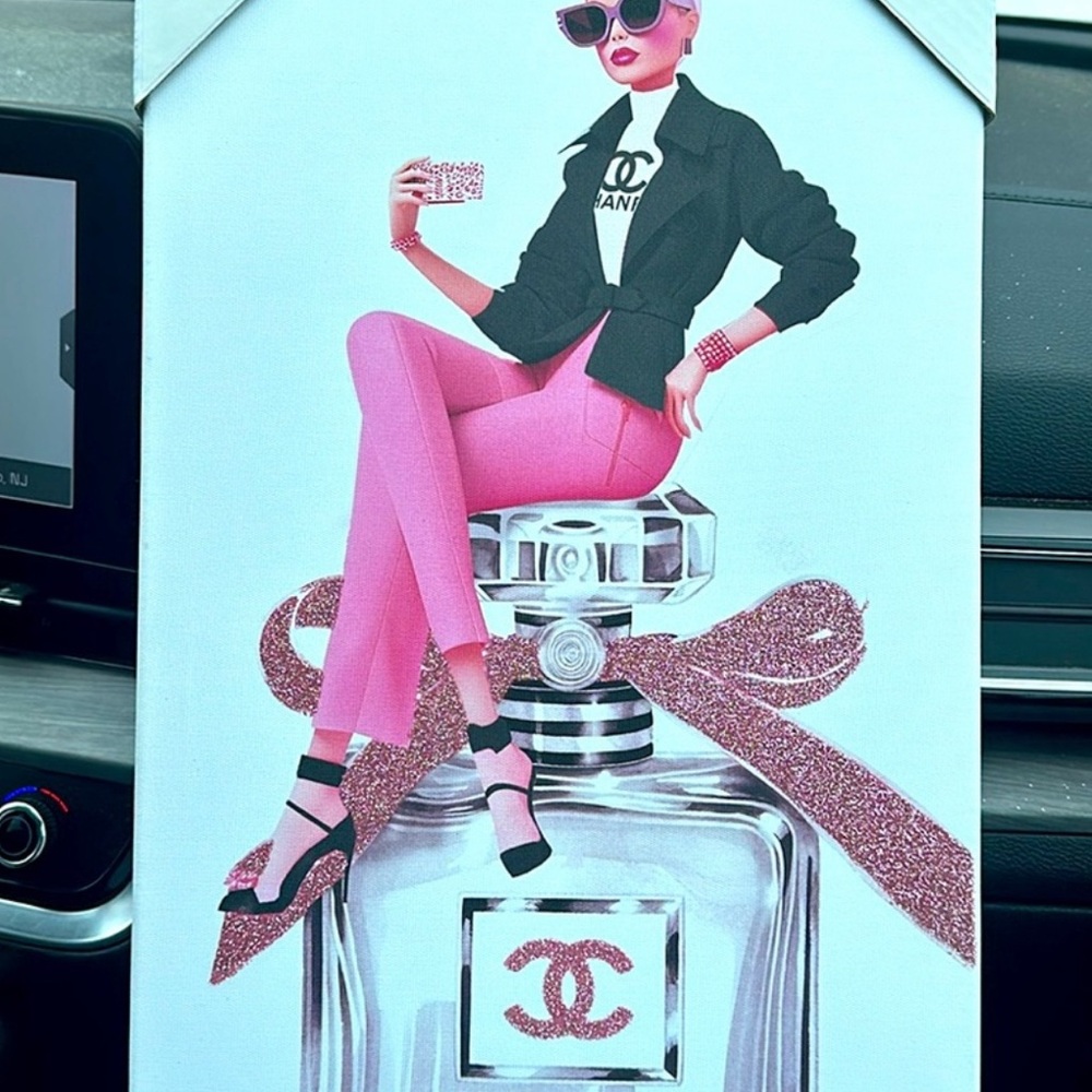 Chanel Pink Fashion Illustration Art